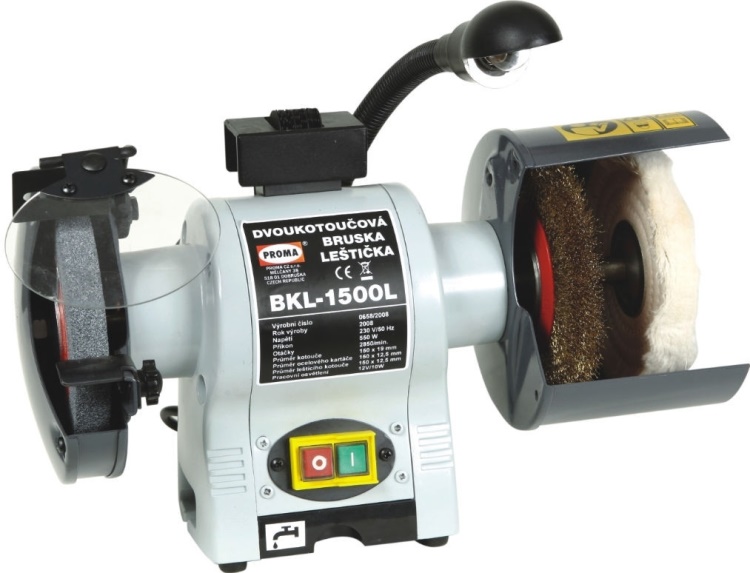 PROMA MBKL-1500L - Dvoukotoučová bruska leštička